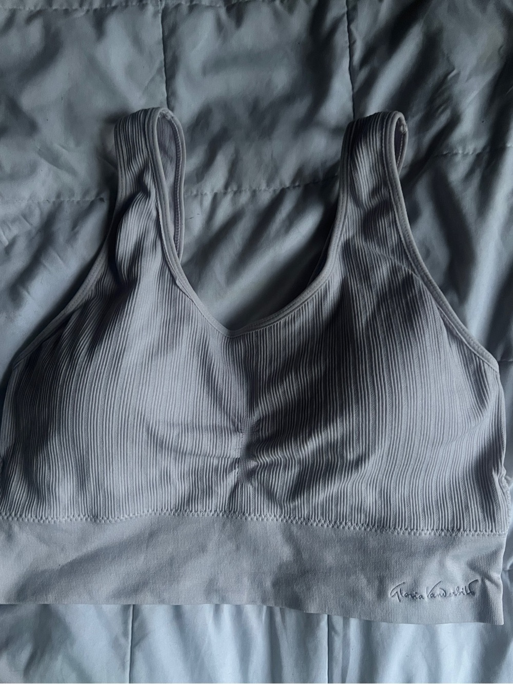 GLORIA VANDERBILT GREY STRETCHY BRALETTE